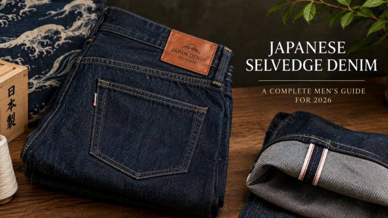 Japanese selvedge denim jeans for men