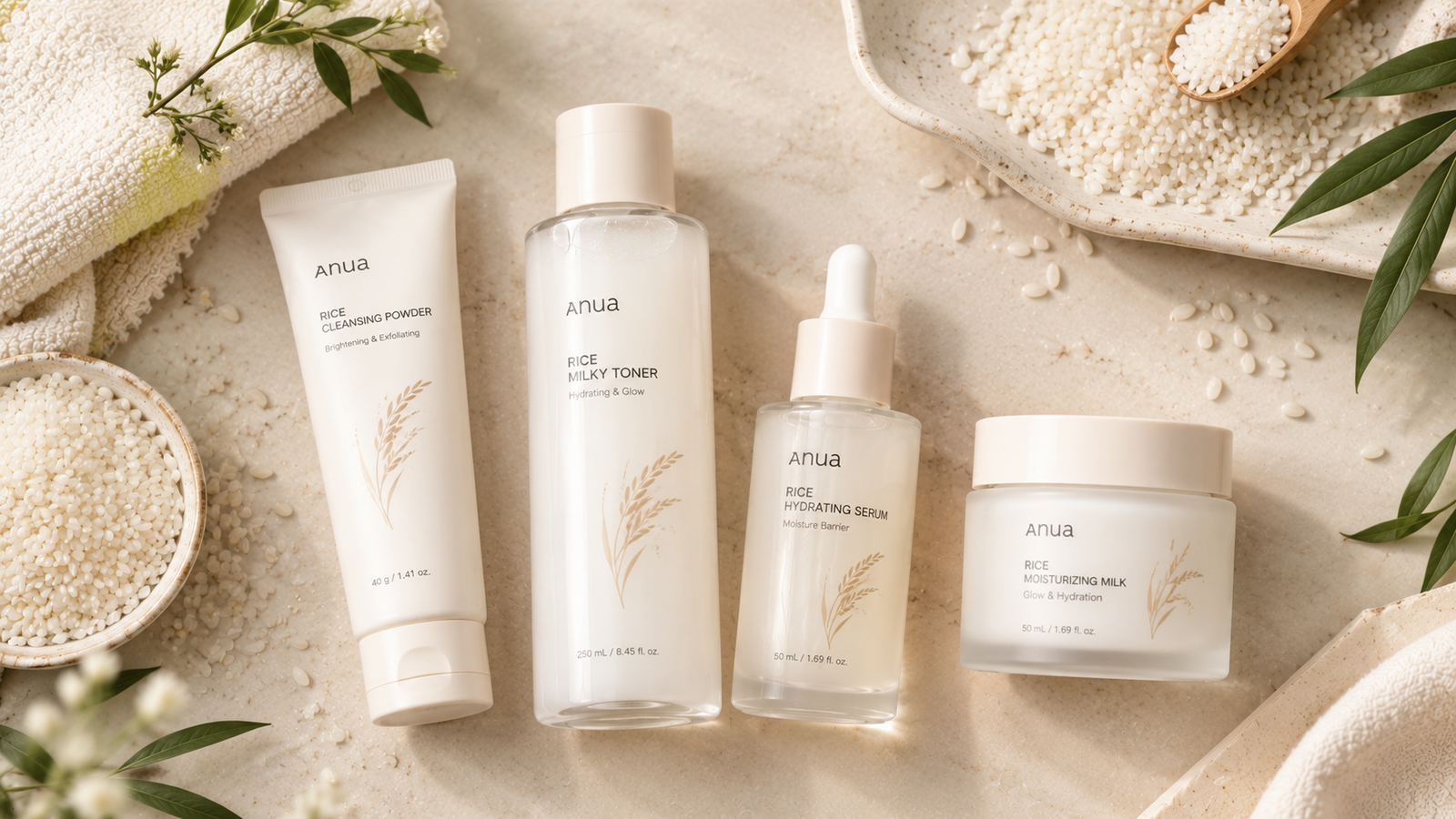 Anua YesStyle Rice Glow Skincare Routine