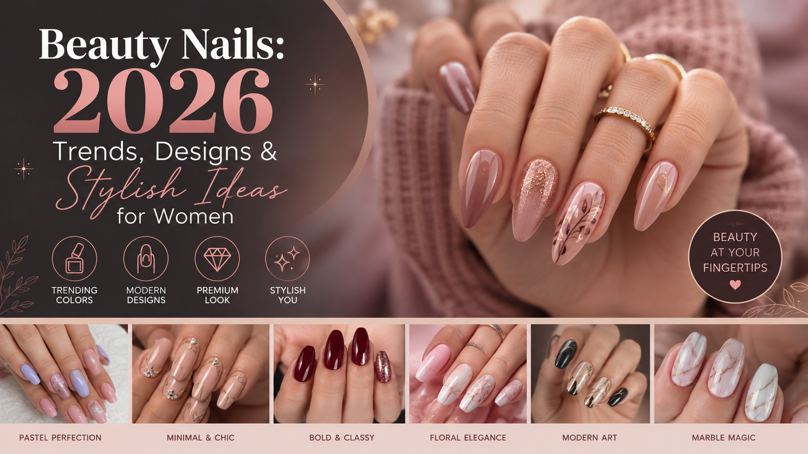 Beauty Nails: 2026 Trends, Designs & Stylish Ideas for Women  