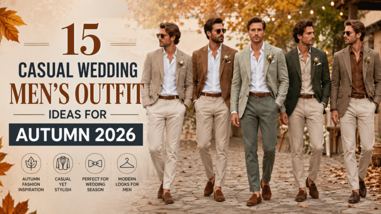 15 Casual Wedding Men's Outfit Ideas for Autumn 2026