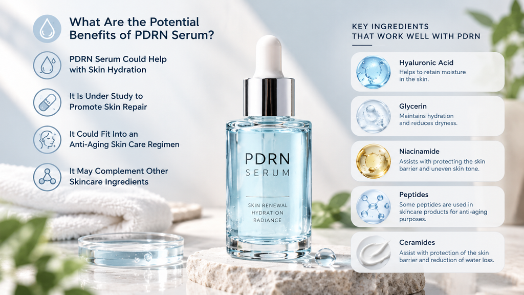 Woman applying facial serum as part of a daily skincare routine